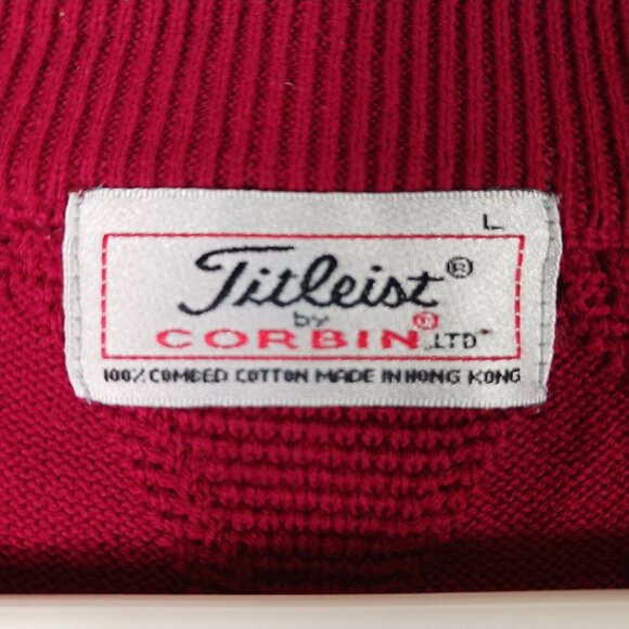 Vintage Titleist Diamond Sweater Vest Mens L Red Preppy Golfcore Academia - Picture 3 of 6